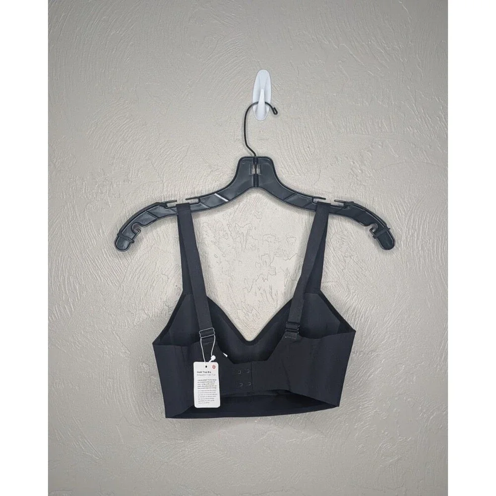 NWT Lululemon Womens 34DD Black Wireless Seamless Hold True Bra